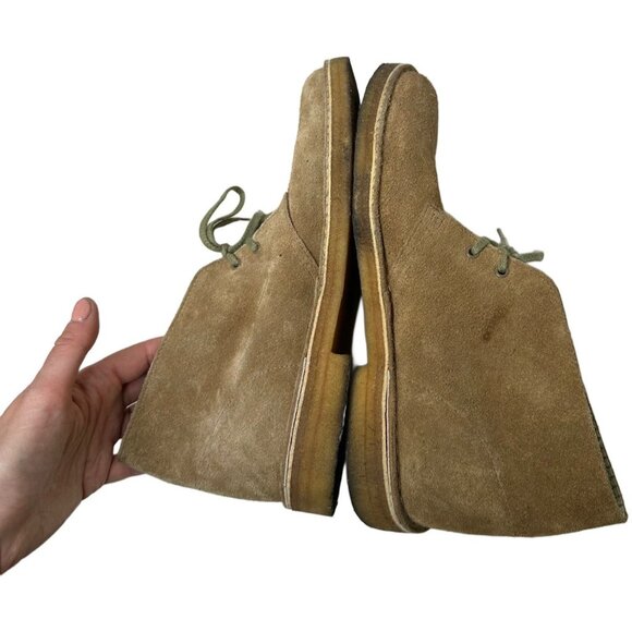 Clarks Originals Desert Boots Mens Size 7.5 Tan Sand Suede Crepe Sole Chukka - Picture 8 of 8